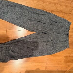 Zara Charcoal Gray Textured Dress Pants